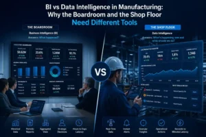 Difference between Power BI dashboards and real-time manufacturing data intelligence