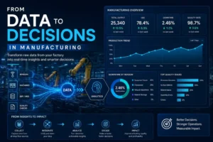 manufacturing data analytics to decision making process workflow